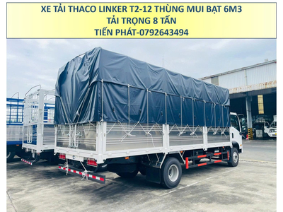 Xe Tải 8 Tấn Thùng Mui Bạt 6m3 Thaco Linker T2-12 Thùng Cao Mới Nhất