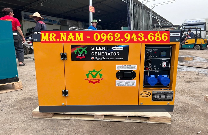 Máy phát điện 8kW 220V – Máy phát điện dân dụng chạy dầu, vỏ chống ồn.