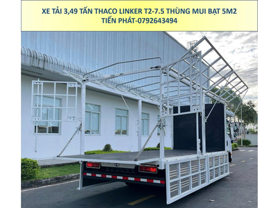 Xe Tải 3,5 Tấn Thùng Mui Bạt Thaco Linker T2-7.5 Mới