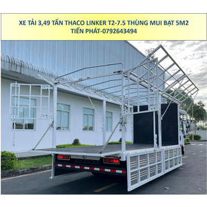 Xe Tải 3,5 Tấn Thùng Mui Bạt Thaco Linker T2-7.5 Mới