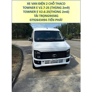 Xe Van Điện Thaco Towner E 2 Chỗ Tải 945kg Thùng 2m6 và 2m9 Mới Nhất