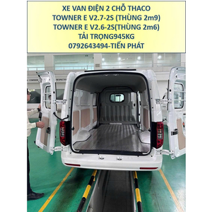Xe Van Điện Thaco Towner E 2 Chỗ Tải 945kg Thùng 2m6 và 2m9 Mới Nhất
