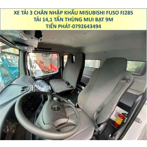 Xe Tải 3 Chân Tải 15 Tấn Mitsubishi FUSO FJ285 Thùng Mui Bạt 9 Mét Mới Nhất