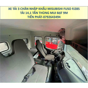 Xe Tải 3 Chân Tải 15 Tấn Mitsubishi FUSO FJ285 Thùng Mui Bạt 9 Mét Mới Nhất