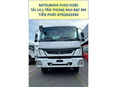 Xe tải 3 chân 15 tấn Mitsubishi Fuso FJ285 Thùng mui bạt 9 Mét Mới Nhất