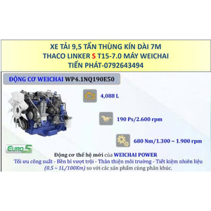 Xe Tải 9,5 Tấn Thùng Kín 7m Thaco Linker S T15-7.0 Mới Nhất