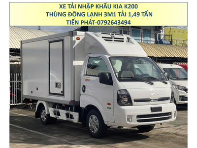 Xe Tải Nhập Khẩu KIA K200 Euro 5 Thùng Đông Lạnh 3m1 Tải 1,49 Tấn Mới Nhất