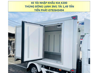 Xe Tải Nhập Khẩu KIA K200 Euro 5 Thùng Đông Lạnh 3m1 Tải 1,49 Tấn Mới Nhất