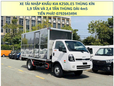 Xe tải KIA K250L Euro 5 Thùng Kín Tải Trọng 1,9 Tấn và 2,4 Tấn Thùng dài 4,5M Mới Nhất