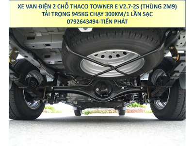 Xe Van Điện Thaco Towner E V2.7 Tải 945Kg Thùng 2m9 Chạy 300Km/1 Lần Sạc Mới Nhất
