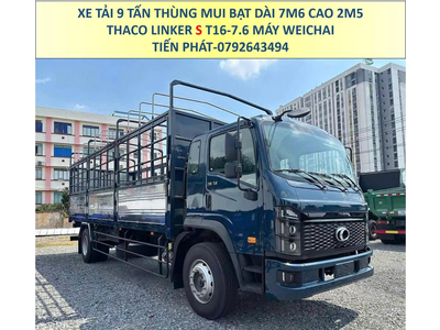 Xe Tải 9 Tấn Thùng Mui Bạt 7m6 Cao 2m5 Thaco Linker S T16-7.6 Mới Nhất