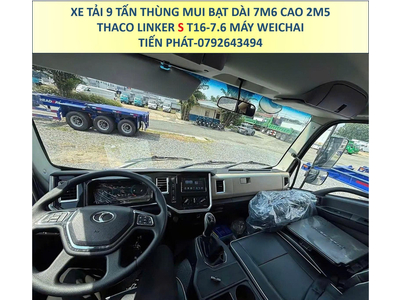 Xe Tải 9 Tấn Thùng Mui Bạt 7m6 Cao 2m5 Thaco Linker S T16-7.6 Mới Nhất