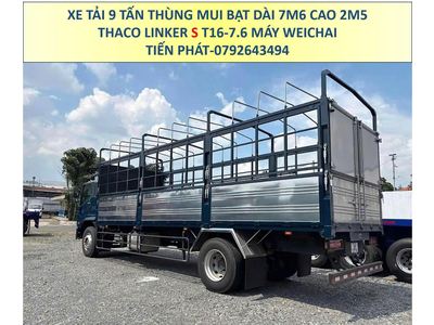 Xe Tải 9 Tấn Thùng Mui Bạt 7m6 Cao 2m5 Thaco Linker S T16-7.6 Mới Nhất
