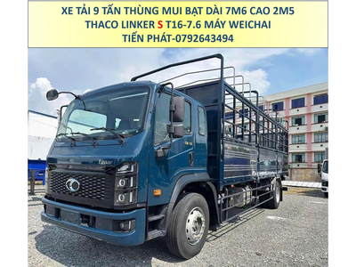 Xe Tải 9 Tấn Thùng Mui Bạt 7m6 Cao 2m5 Thaco Linker S T16-7.6 Mới Nhất
