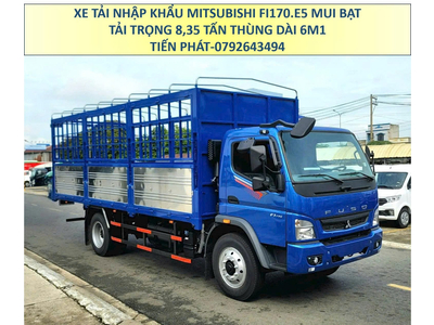 Xe Tải Nhập Khẩu Mitsubishi Fuso FI170 Euro 5 Thùng mui bạt 6m1 Tải 8,35 Tấn Mới Nhất