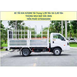 Xe Tải 1,9 Tấn 2,4 Tấn KIA K250M Thùng Mui Bạt Mở 5 Bửng Euro 5 Mới Nhất