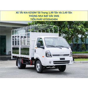 Xe Tải 1,9 Tấn 2,4 Tấn KIA K250M Thùng Mui Bạt Mở 5 Bửng Euro 5 Mới Nhất