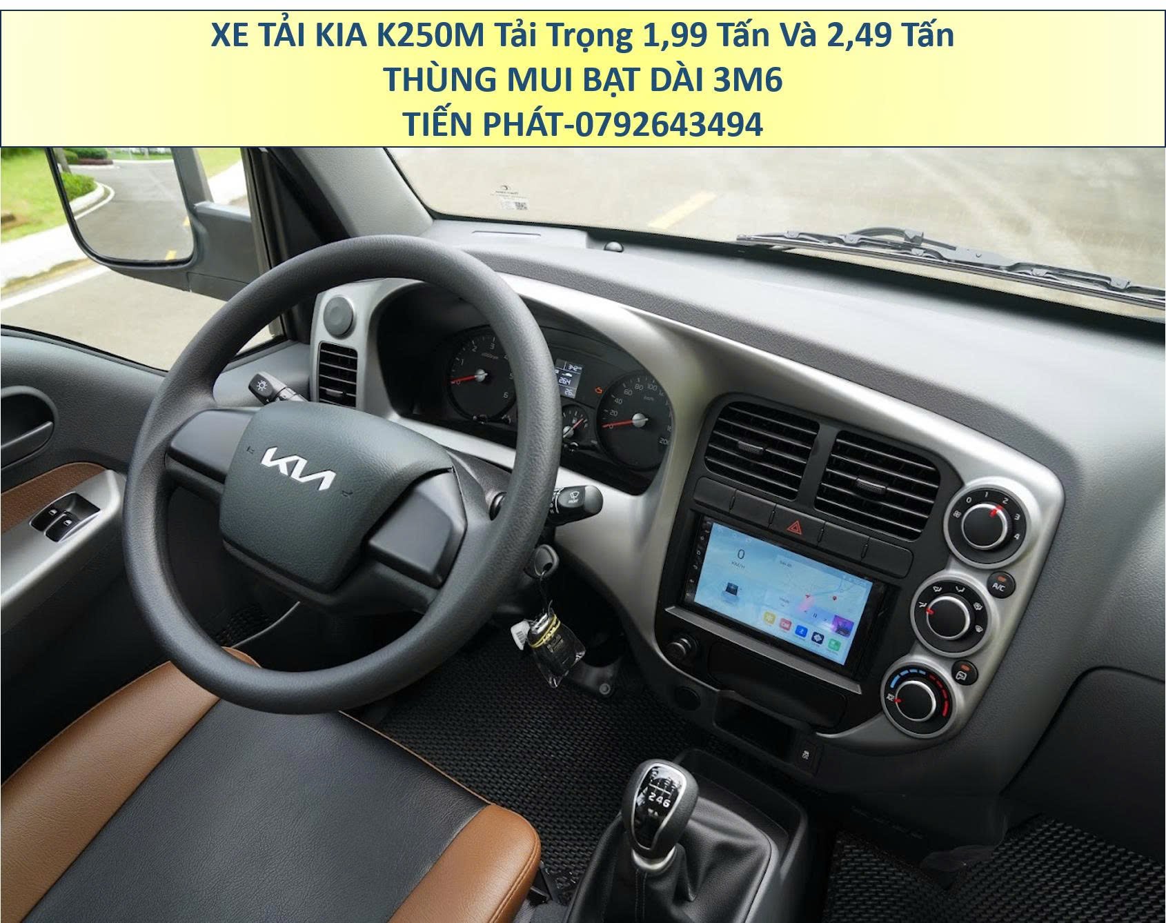 Xe Tải 1,9 Tấn 2,4 Tấn KIA K250M Thùng Mui Bạt Mở 5 Bửng Euro 5 Mới Nhất