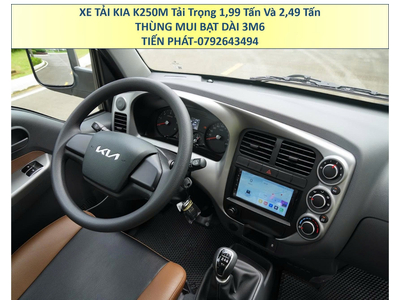 Xe Tải 1,9 Tấn 2,4 Tấn KIA K250M Thùng Mui Bạt Mở 5 Bửng Euro 5 Mới Nhất