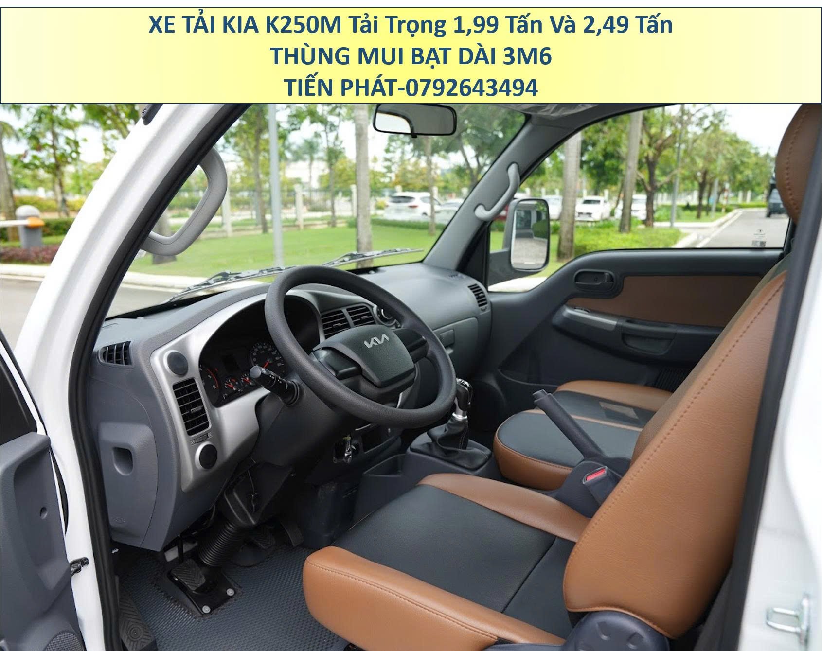 Xe Tải 1,9 Tấn 2,4 Tấn KIA K250M Thùng Mui Bạt Mở 5 Bửng Euro 5 Mới Nhất