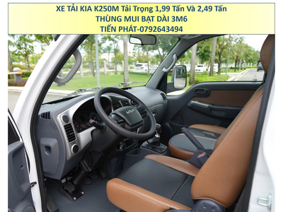 Xe Tải 1,9 Tấn 2,4 Tấn KIA K250M Thùng Mui Bạt Mở 5 Bửng Euro 5 Mới Nhất