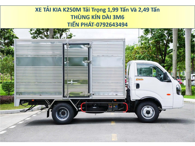 Xe Tải 1,9 Tấn 2,4 Tấn KIA K250M Thùng Kín 3m6 Euro 5 Mới Nhất