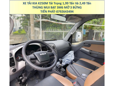 Xe Tải 1,9 Tấn 2,4 Tấn KIA K250M Thùng Mui Bạt Mở 3 Bửng Euro 5 Mới Nhất