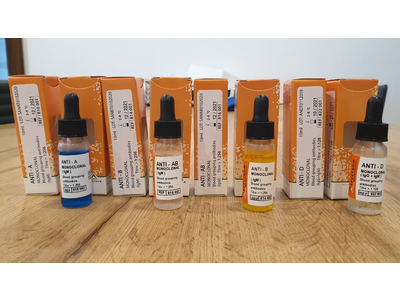 Bộ định nhóm máu (Anti A, Anti B, Anti AB, AntiD)