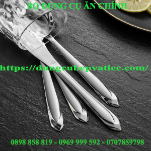 Bộ dụng cụ ăn inox 304 gồm dao - muỗng - nĩa ( Bộ kim cương)