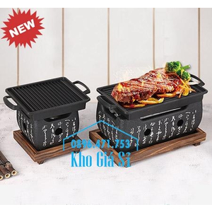 Bếp lò nướng Nhật Bản nướng thịt bằng vỉ gang chống dính