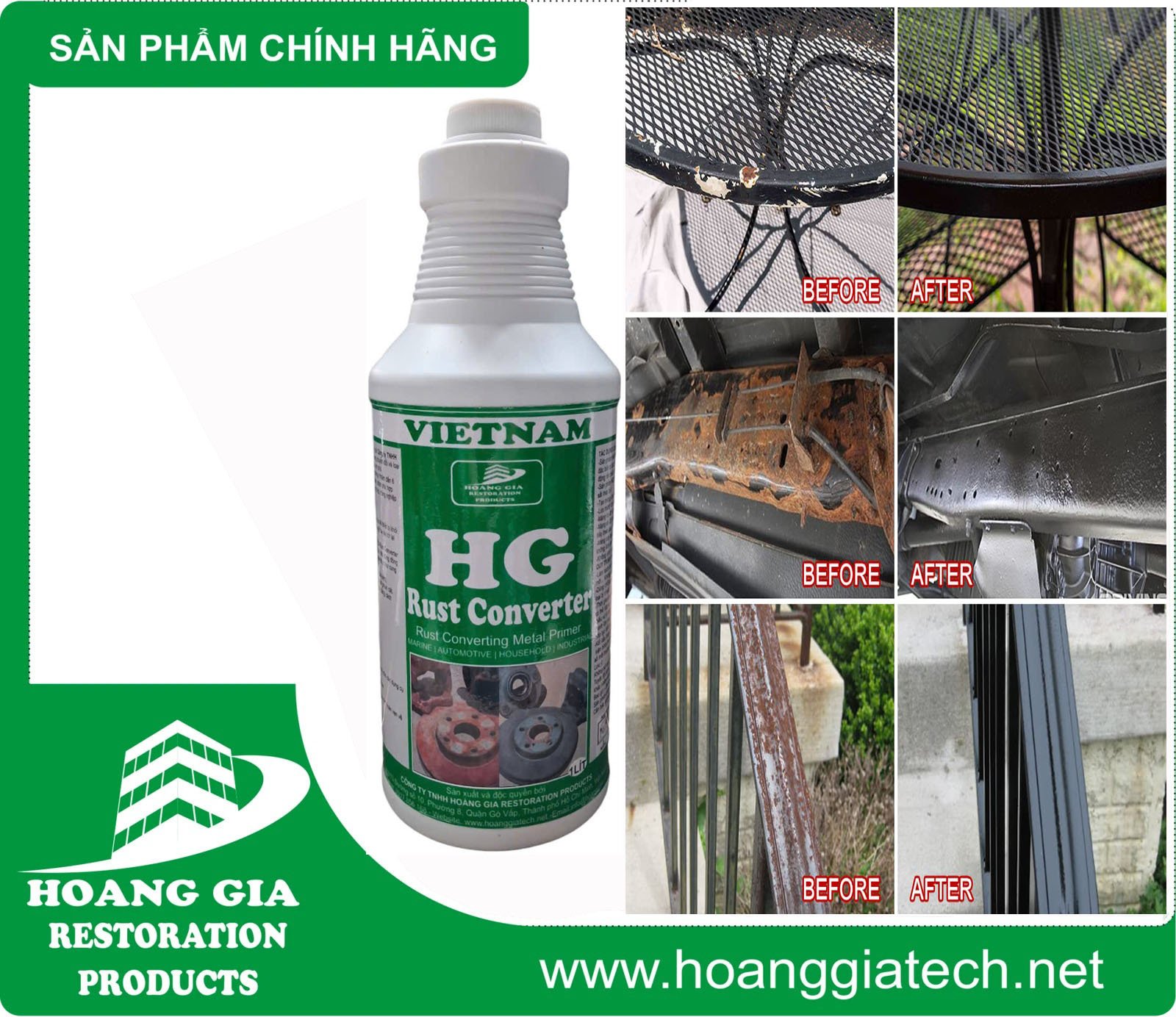Dung dịch biến đổi Rỉ Sắt HG RUST CONVERTER 1000ML
