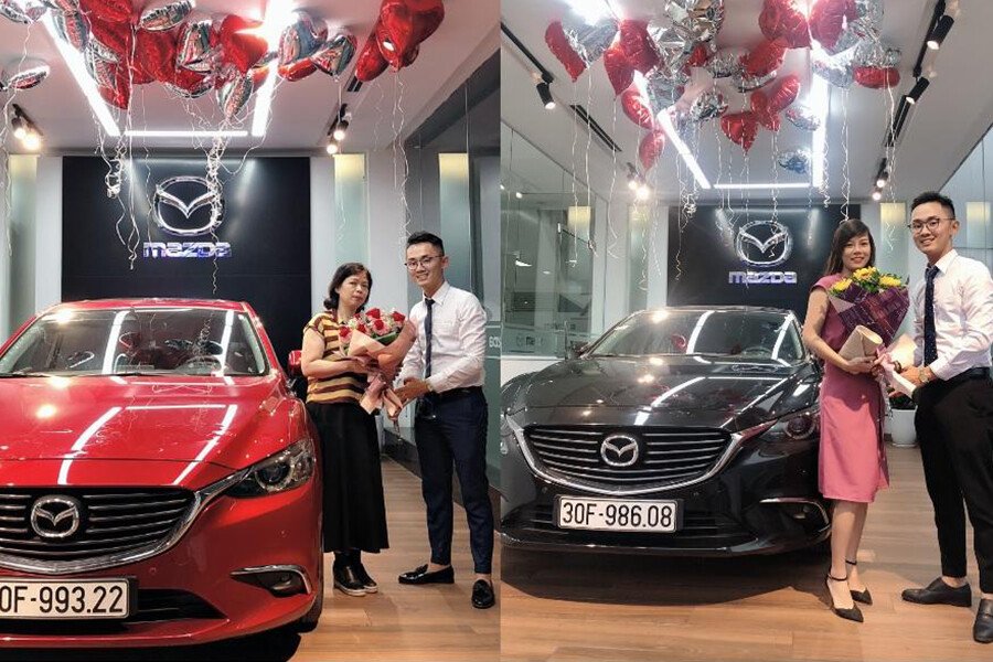 Hình ảnh giao xe Mazda cho Khách hàng