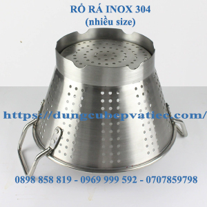 Rổ inox 304 dày có chân