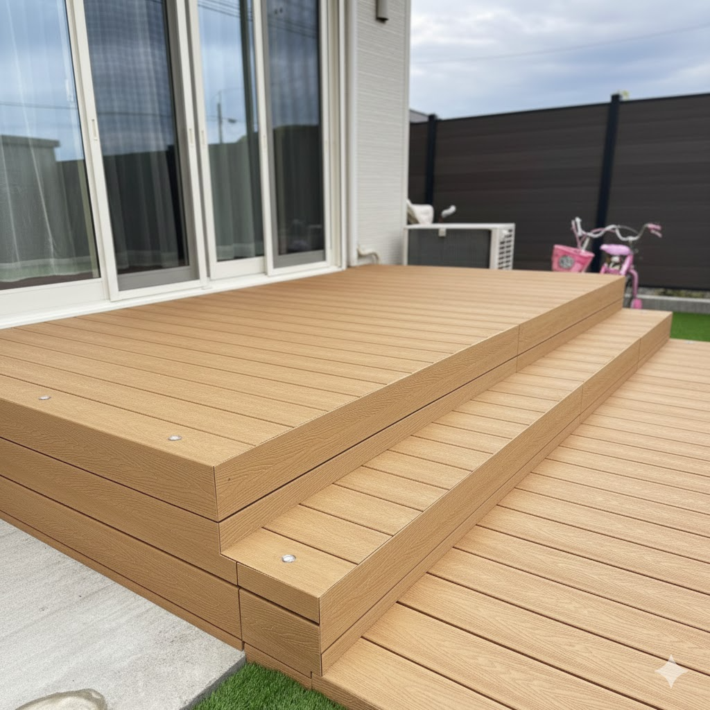 Sàn gỗ ngoài trời ASIA-D14025 - Dòng lỗ vuông 3D