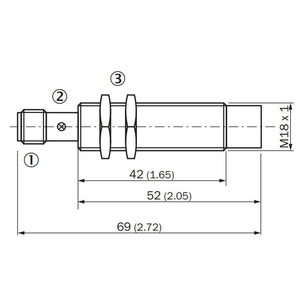 Cảm biến tiệm cận IME18-08NNSZCOS(NPN-NO,Đầu lòi,kết nối cáp M12)