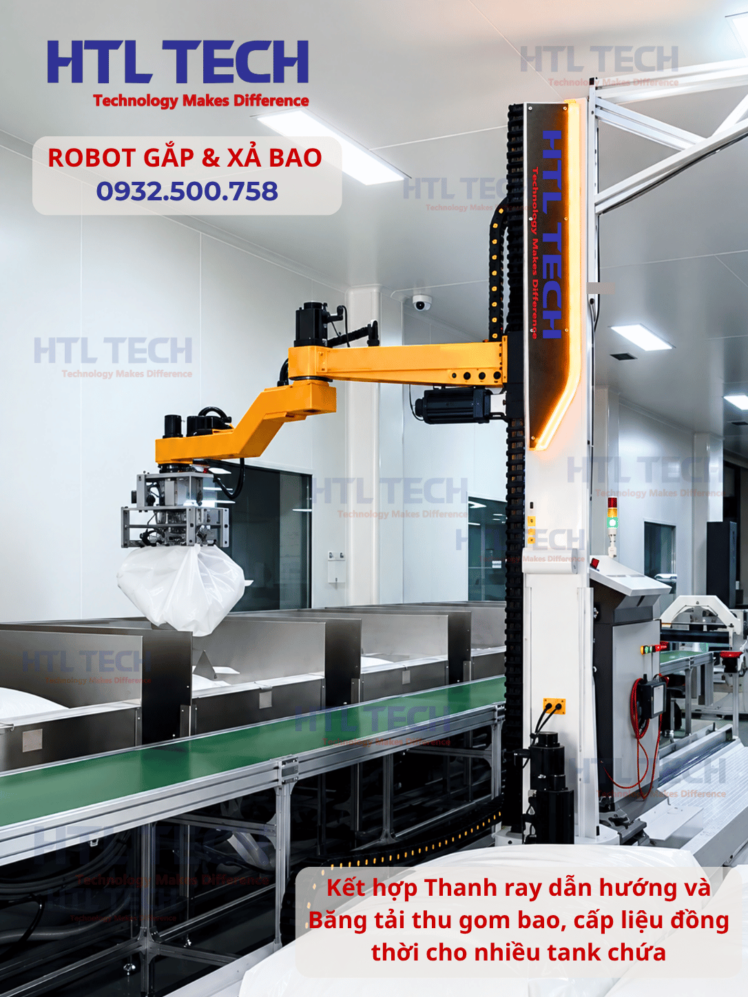 ROBOT GẮP XẢ BAO NGUYÊN LIỆU