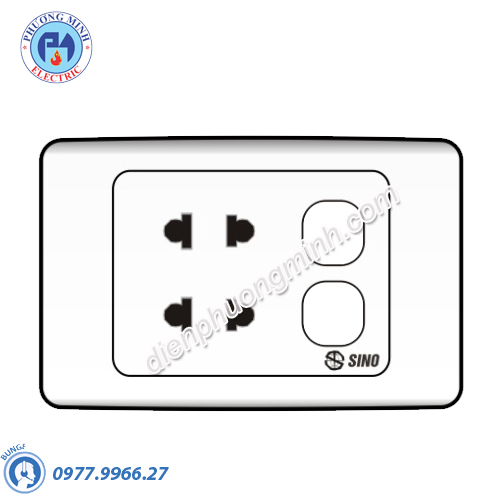 2 Ổ cắm 2 chấu 16A với 2 lỗ loại mỏng - Model S9MU2XX