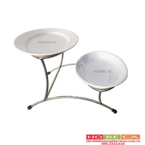 KỆ TRANG TRÍ BUFFET INOX 2 TẦNG - KB41