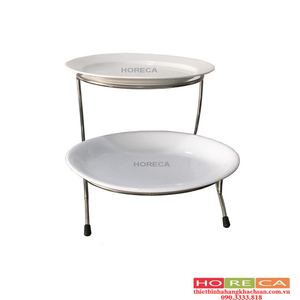 KỆ TRANG TRÍ BUFFET INOX 2 TẦNG - KB41
