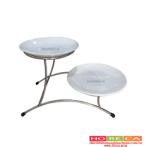 KỆ TRƯNG BÀY BUFFET INOX 2 TẦNG - KB40