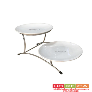KỆ TRƯNG BÀY BUFFET INOX 2 TẦNG - KB40