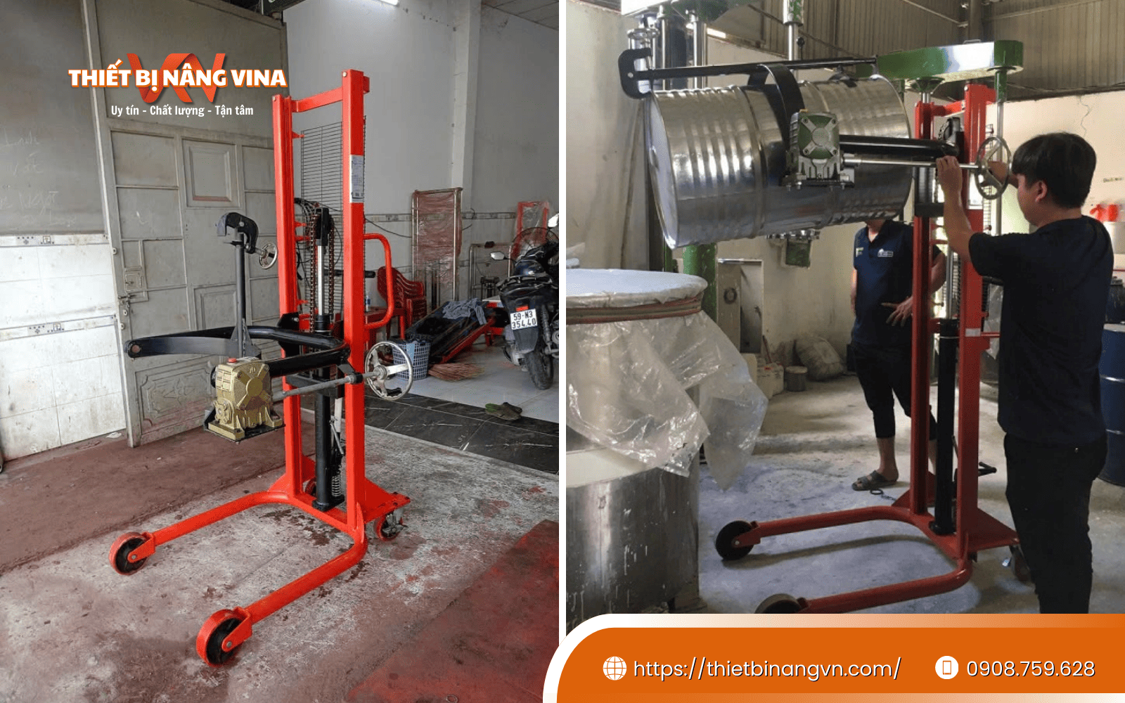 Hệ thống bánh xe lõi thép bọc nhựa PU vừa chịu lực tốt vừa chống mài mòn