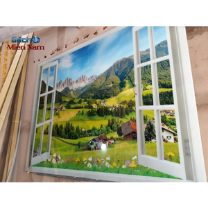 Thi Công gạch 3D Cửa Sổ Giao Khách Long An