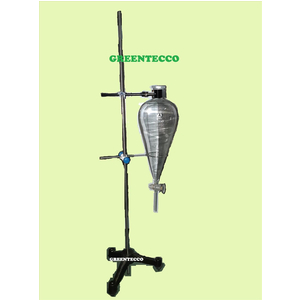 Phễu chiết 2000 ml thủy tinh kèm giá đỡ chuyên dụng sắt