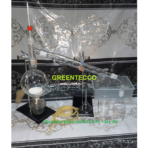 Bộ chưng cất thủy tinh 1000 ml - chiết xuất tinh dầu bằng hơi nước mini - GD1000-5