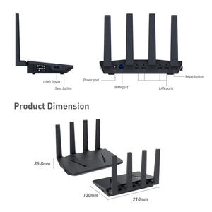 Bộ định tuyến wifi GL.iNet GL-AX1800(Flint) VPN, OpenVpn&WireGuard, Tor, tích hợp sẵn ExpressVPN, AzireVPN, WiFi 6 Router -Dual Band Gigabit Wireless