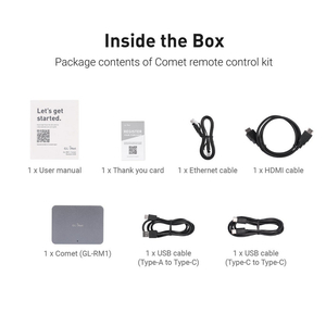 Bộ điều khiển từ xa GL.iNet Comet GL-RM1 KVM Control Over Internet 4K@30Fps,Tailscale ,Remote Keyboard, Video, Mouse, Install OS Via BIOS Control,...