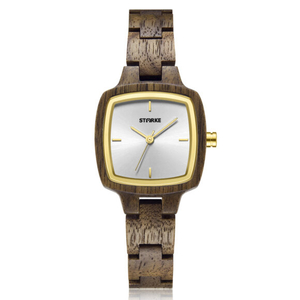 Đồng Hồ Nữ gỗ phong thủy STARKE SK106AL Gỗ óc chó nâu vàng