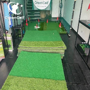 Thảm Tập Golf, Thảm Swing Golf kích thước 1.5*1.5m - Thảm Tập Hỗ Trợ Tập Kỹ Thuật Swing Golf Viền Mẫu 2