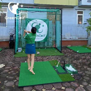 Thảm Tập Golf, Thảm Swing Golf kích thước 1.5*1.5m - Thảm Tập Hỗ Trợ Tập Kỹ Thuật Swing Golf Viền Mẫu 2